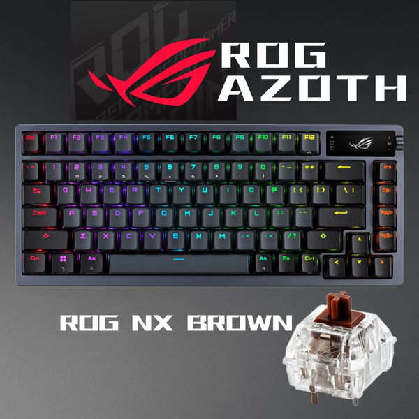 ASUS Игровая клавиатура беспроводная ROG Azoth, (ROG NX Brown ...