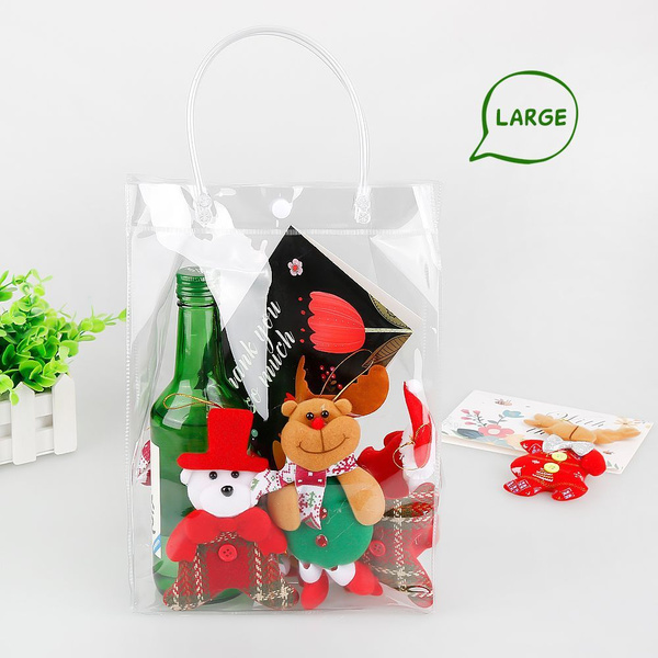 Прозрачные мягкие подарочные пакеты из ПВХ 20*28*10cm - купить по ...