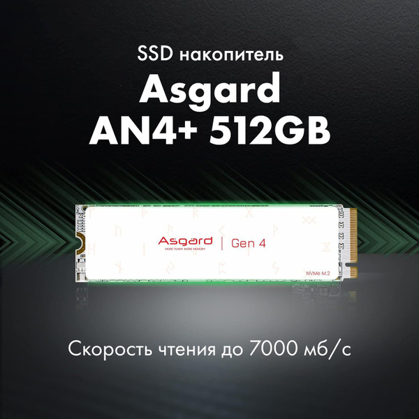 512 ГБ Внутренний SSD-диск Asgard AN4+ 512ГБ M.2 NVMe (AN4+/512 ...