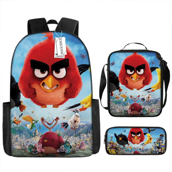 Рюкзак школьный Angry Birds с набором обеденной сумки и пенала для ...