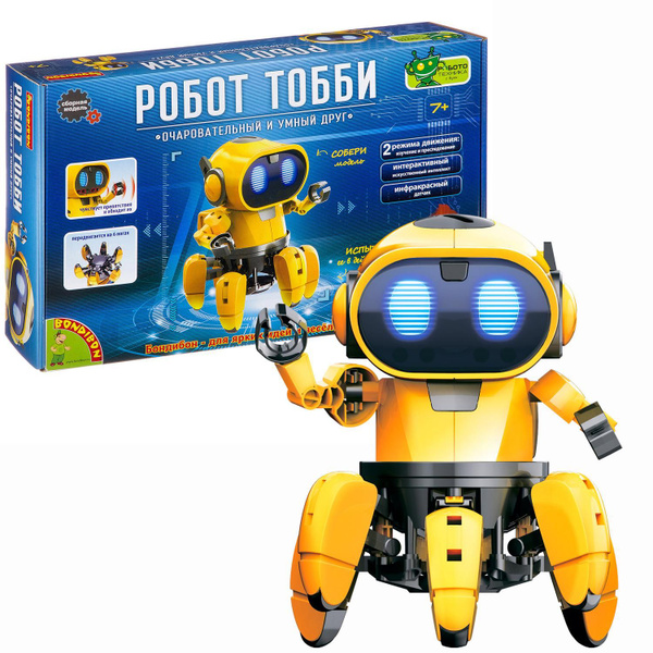 Электронный конструктор Робот Тобби Bondibon интерактивная игрушка для ...