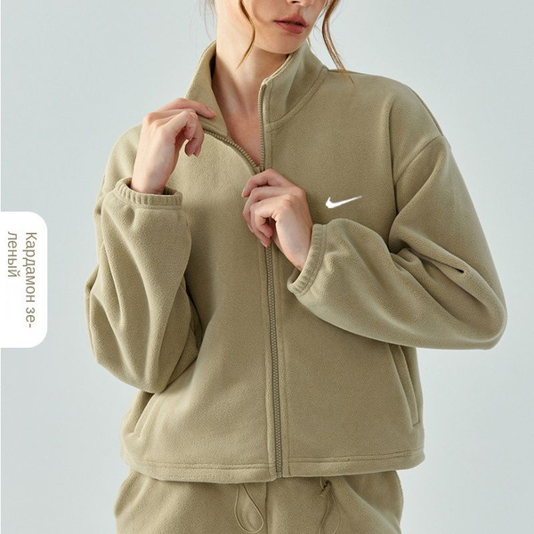 Пальто Nike, На любой сезон, размер 44, цвет зеленый, Хлопок - купить ...