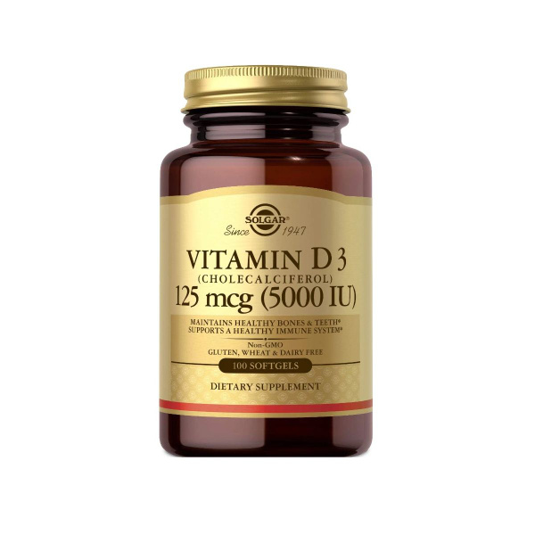 Solgar Vitamin D3, 5000 IU, 100 капсул - купить с доставкой по выгодным ...