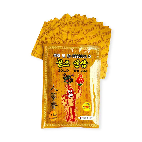 Противовоспалительный пластырь с женьшенем Korean Gold Insam 1уп. (25 ...