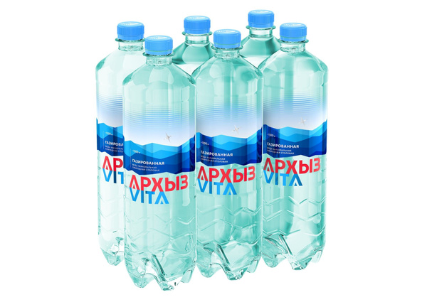 Вода газированная Архыз Vita минеральная природная, 6 шт х 1,5 л ...