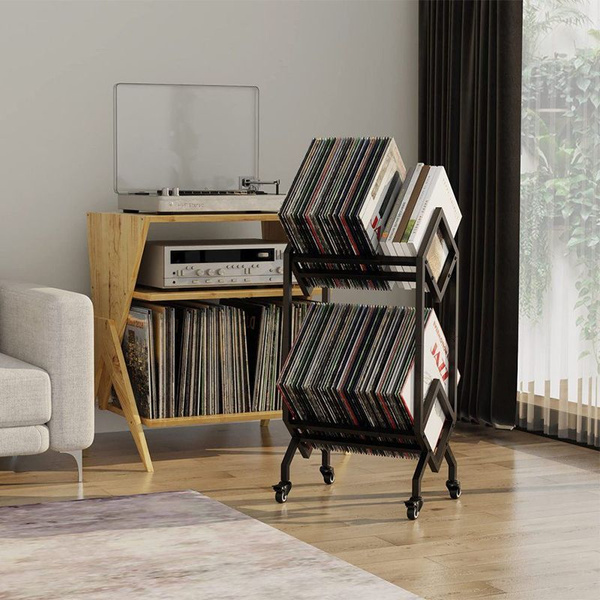 Подставка под виниловые пластинки,диски,полка для журналов и книг лофт ...