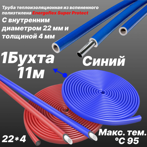 Труба теплоизоляционная из вспененного полиэтилена 22/4 -Синий ...