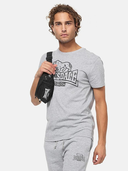 Футболка Lonsdale, размер 48, 50, цвет серый, 100% премиальный хлопок ...