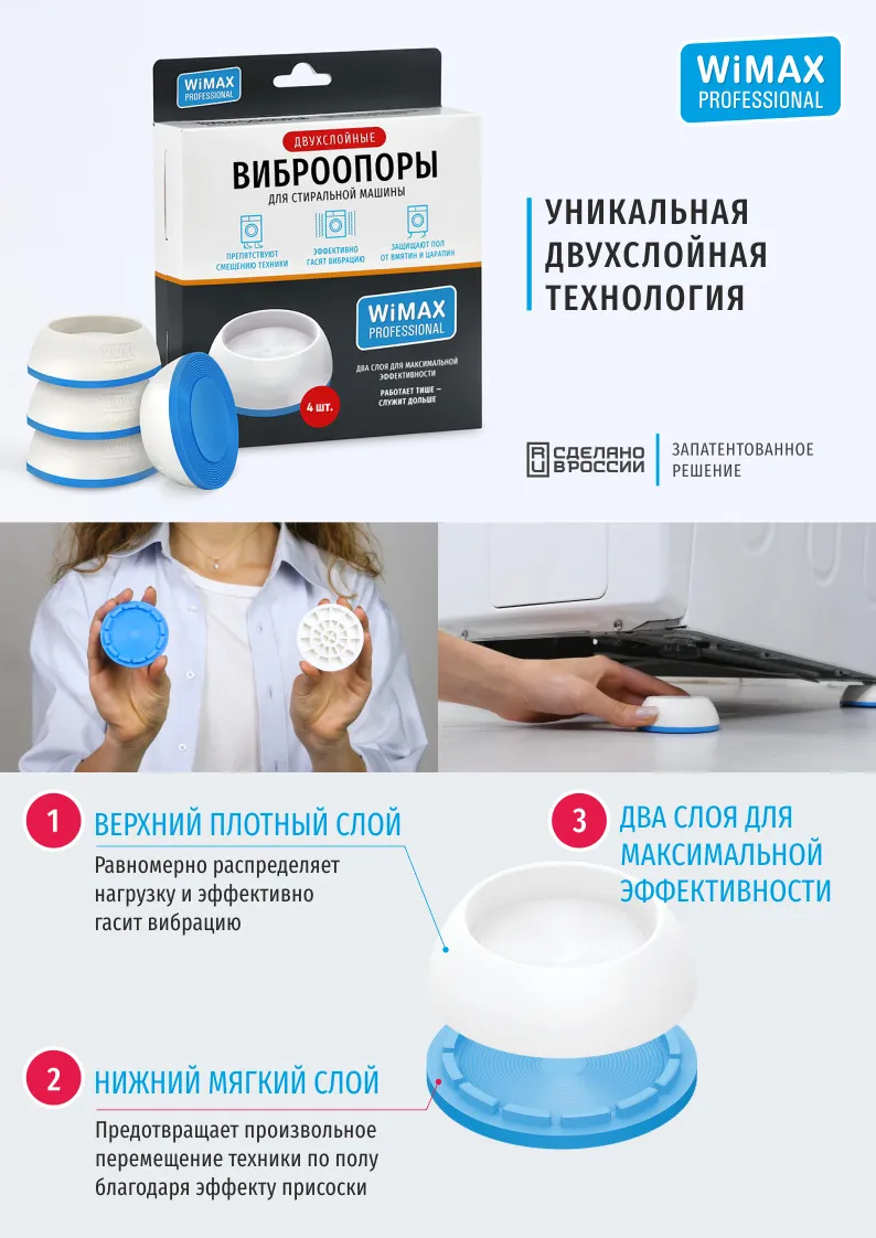 Антивибрационные подставки для стиральных машин и холодильников (двухс(图1)