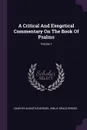 A Critical And Exegetical Commentary On The Book Of Psalms; Volume 1 - Charles Augustus Briggs
