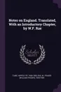 Notes on England. Translated, With an Introductory Chapter, by W.F. Rae - Hippolyte Taine, W Fraser 1835-1905 Rae