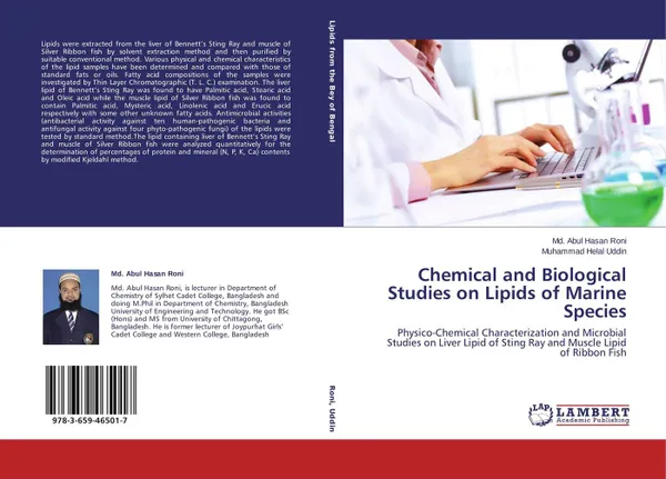 Обложка книги Chemical and Biological Studies on Lipids of Marine Species, Md. Abul Hasan Roni and Muhammad Helal Uddin