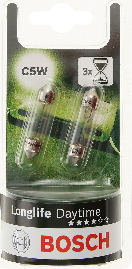 Лампа "Bosch", C5W, 12V, 5W, 2 шт — купить в интернет-магазине OZON с ...