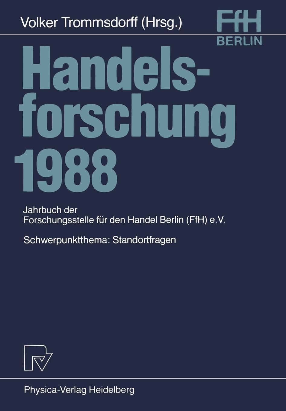 фото Handelsforschung 1988. Schwerpunktthema: Standortfragen