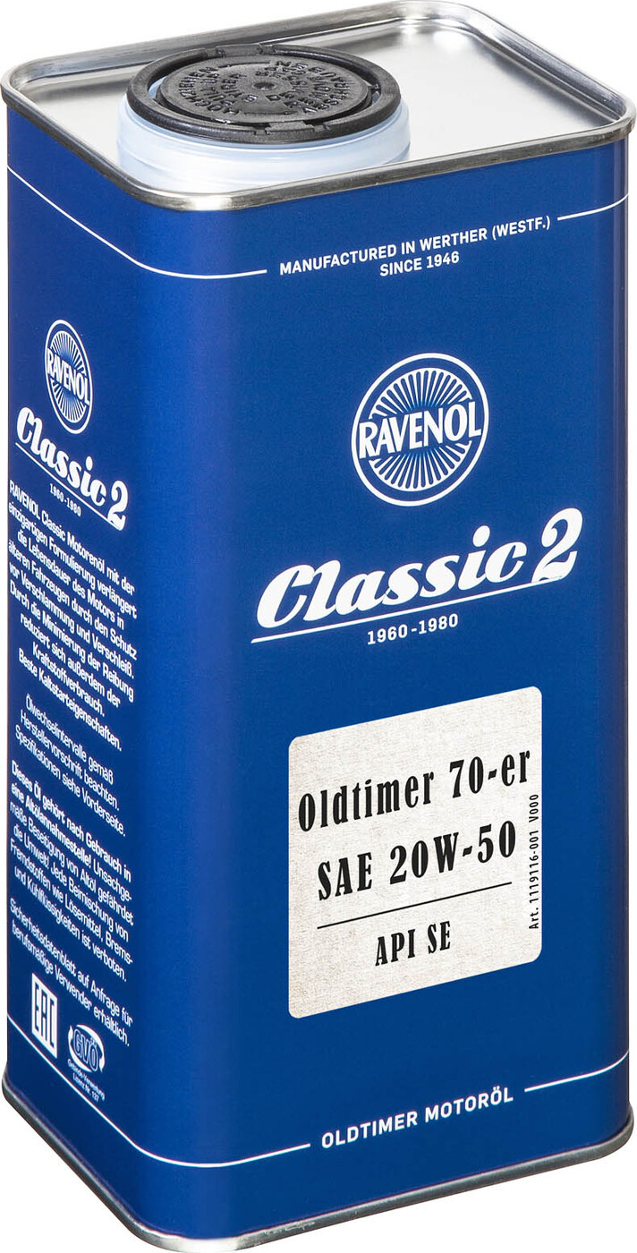 фото Моторное масло RAVENOL Oldtimer 70-er SAE 20W-50 (1л)