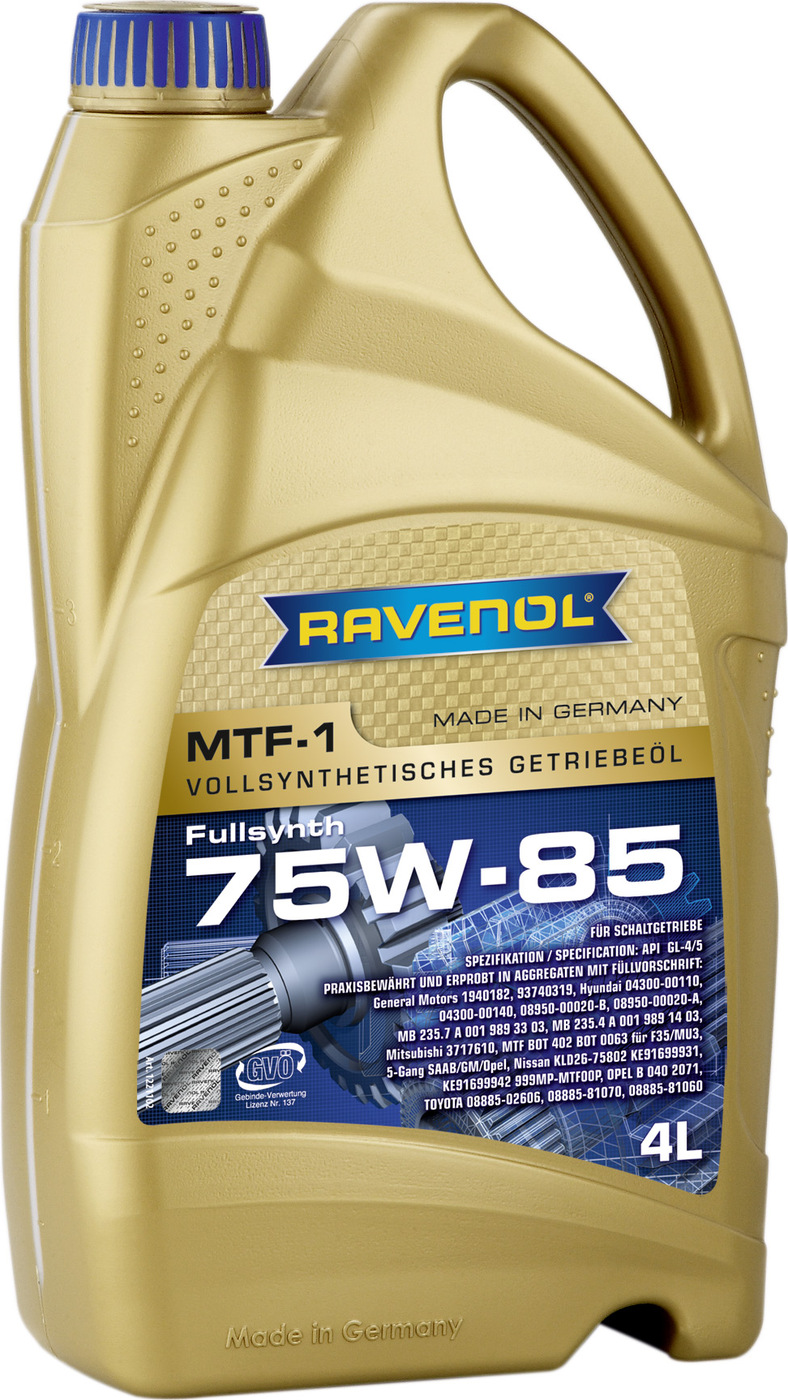 фото Трансмиссионное масло RAVENOL MTF -1 SAE 75W-85 ( 4л) new