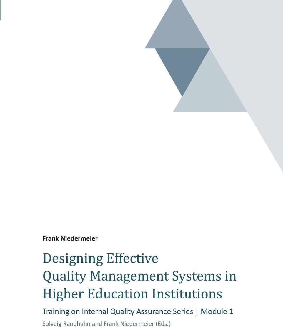 фото Designing Effective Quality Management Systems in Higher Education Institutions