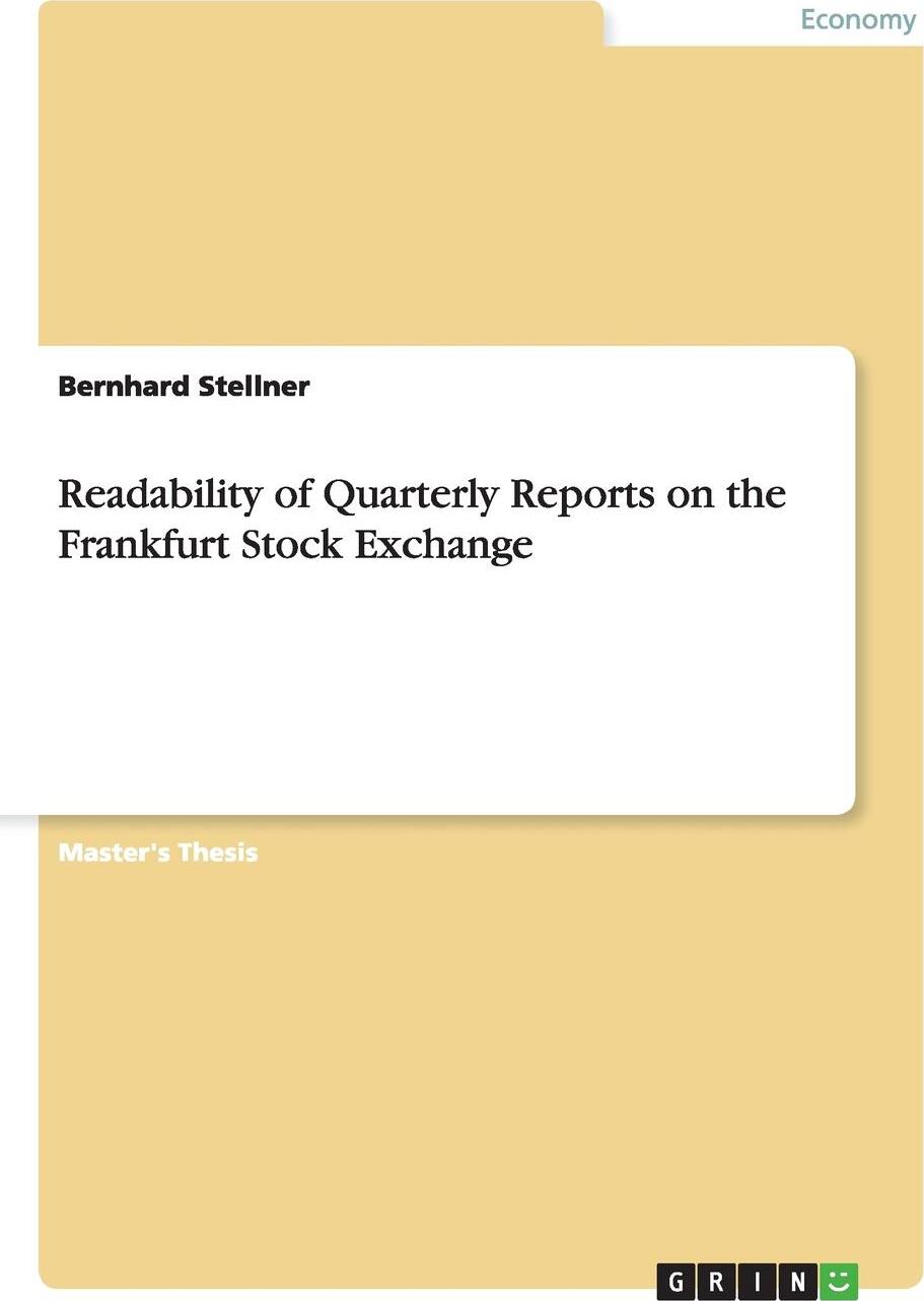 фото Readability of Quarterly Reports on the Frankfurt Stock Exchange