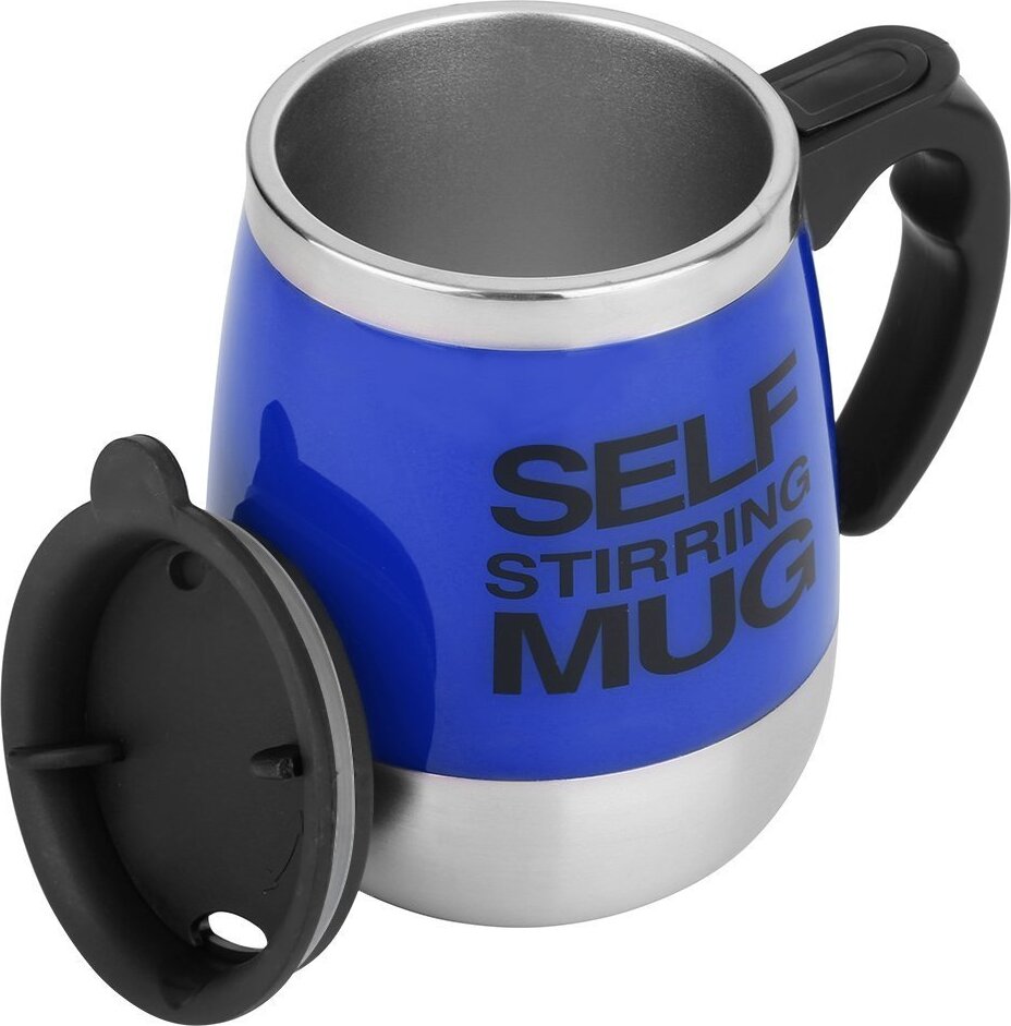 фото Термо-кружка мешалка бочонок 450мл Self Stirring Mug, синий