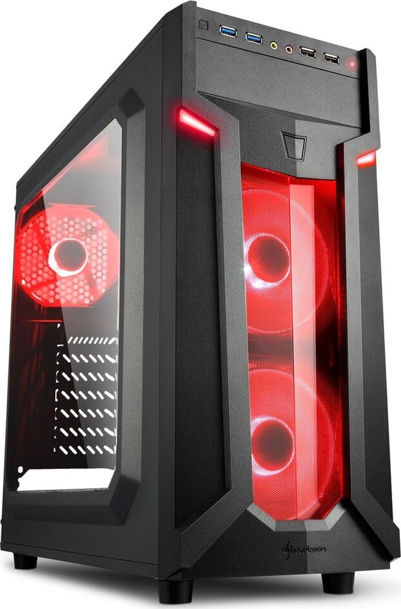 SharkoonКомпьютерныйкорпусКомпьютерныйкорпусSharkoonVG6-W,красный,черный(VG6-WRED)