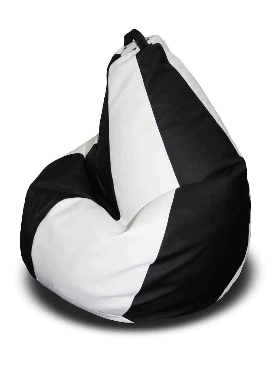 Кресло-мешок черная экокожа XL