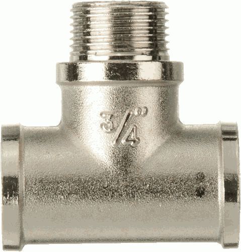 Тройник 3/4\", резьба внутренняя/наружная/внутренняя, Terma 06106 ...