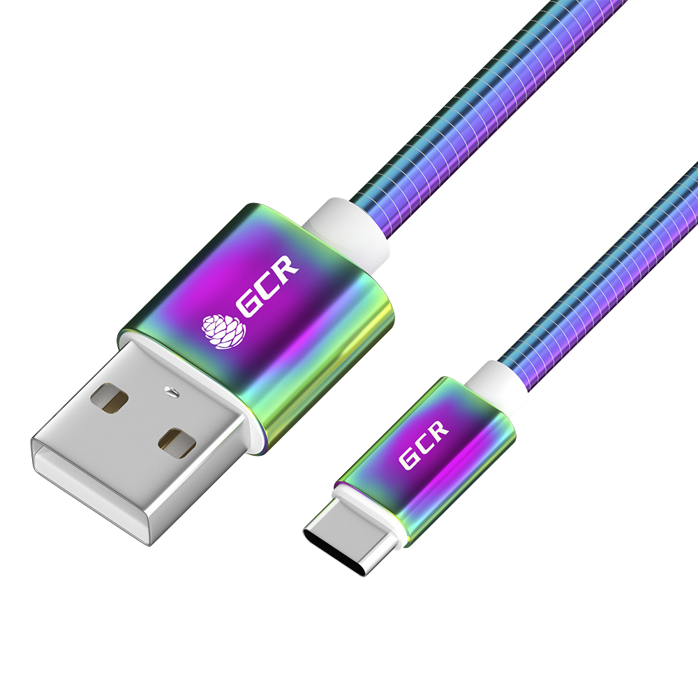 Характеристики Градиентный кабель USB Type C GCR 1 метр зарядка для .
