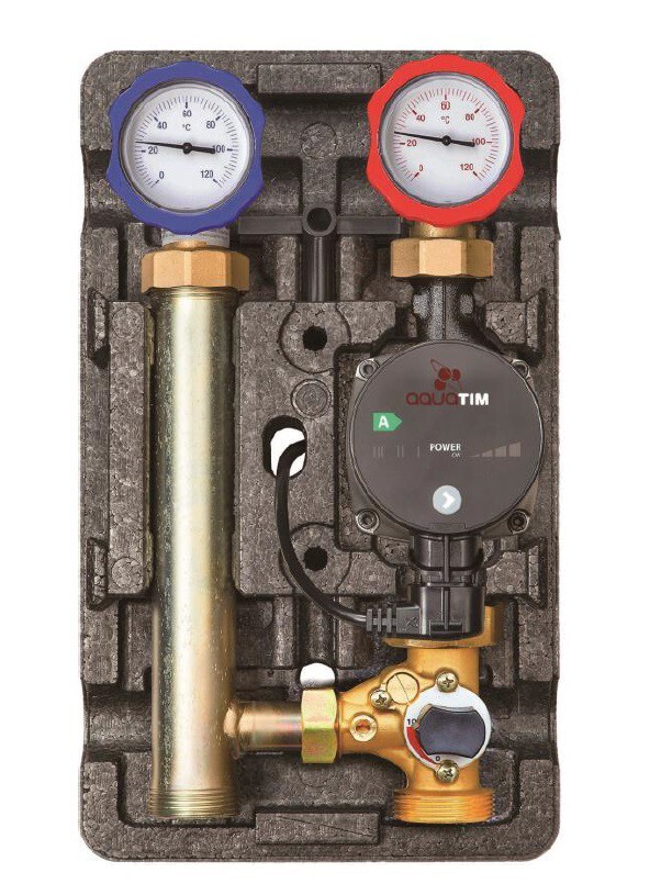 Насосная группа быстрого монтажа с трехходовым смесительным клапаном ...