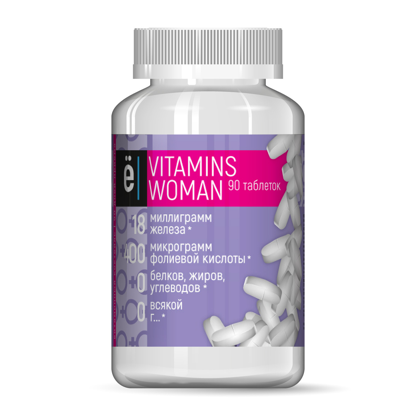 Витаминно-минеральный комплексы "Vita Woman", Ёбатон, 90 таблеток ...