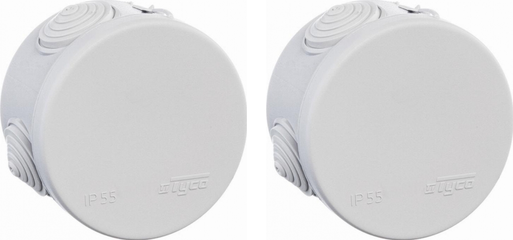 Коробка распределительная Tyco 70x50 круглая 4 ввода для открытого ...