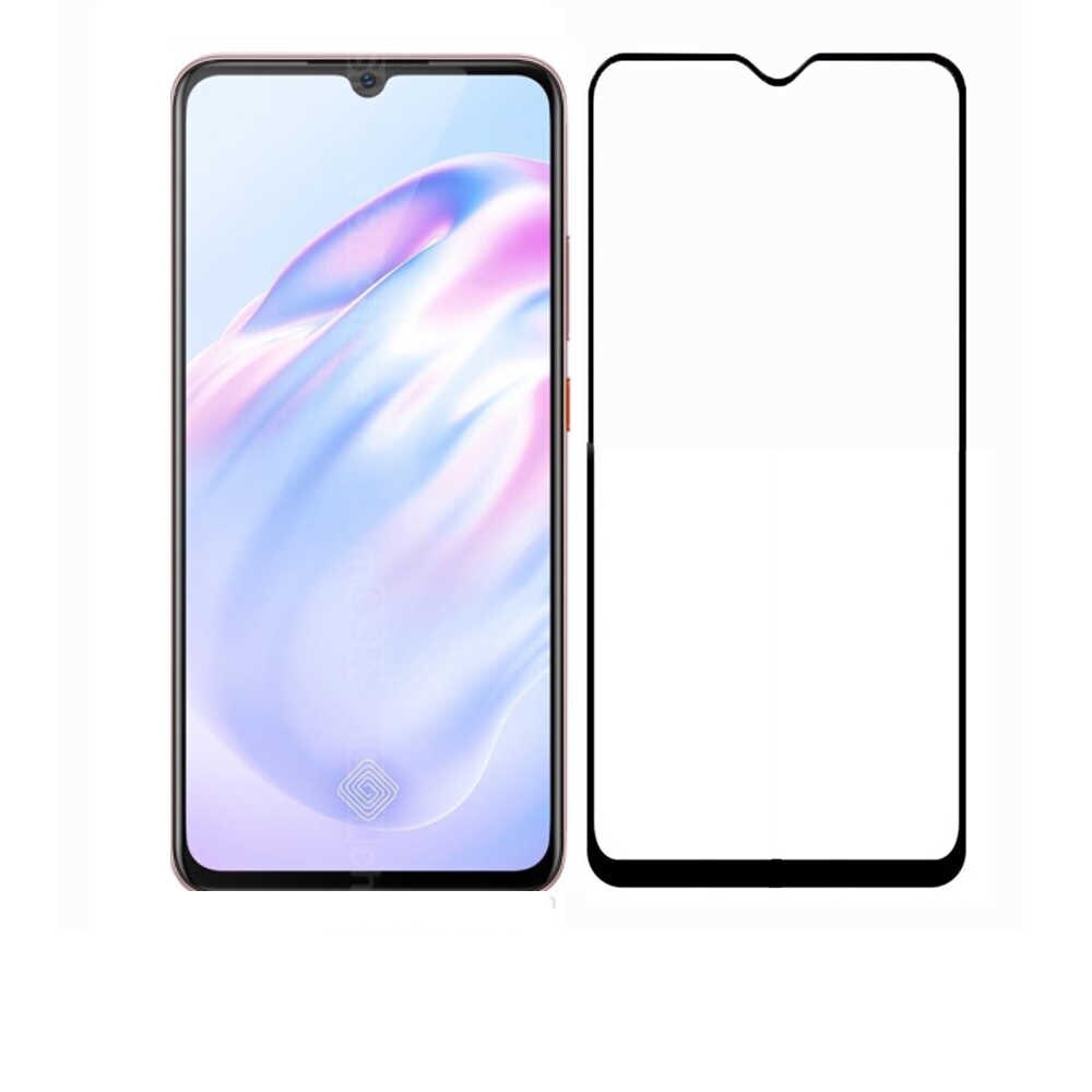 Защитное стекло для Vivo V17 (полная проклейка, черная рамка)