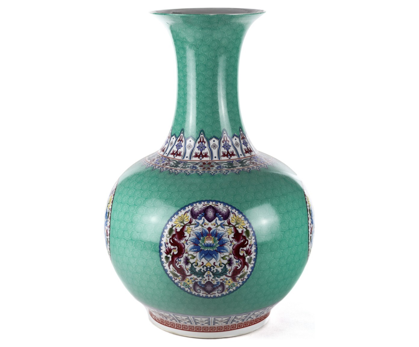 Ваза Glasar, 55 см , Фарфор, цвет: бирюзовый - купить вазу в интернет ...