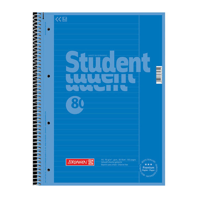 Тетрадь student. Тетрадь Brunnen student а4. Brunnen тетрадь (br67927), линейка, 80 л.. Student is Notebook.