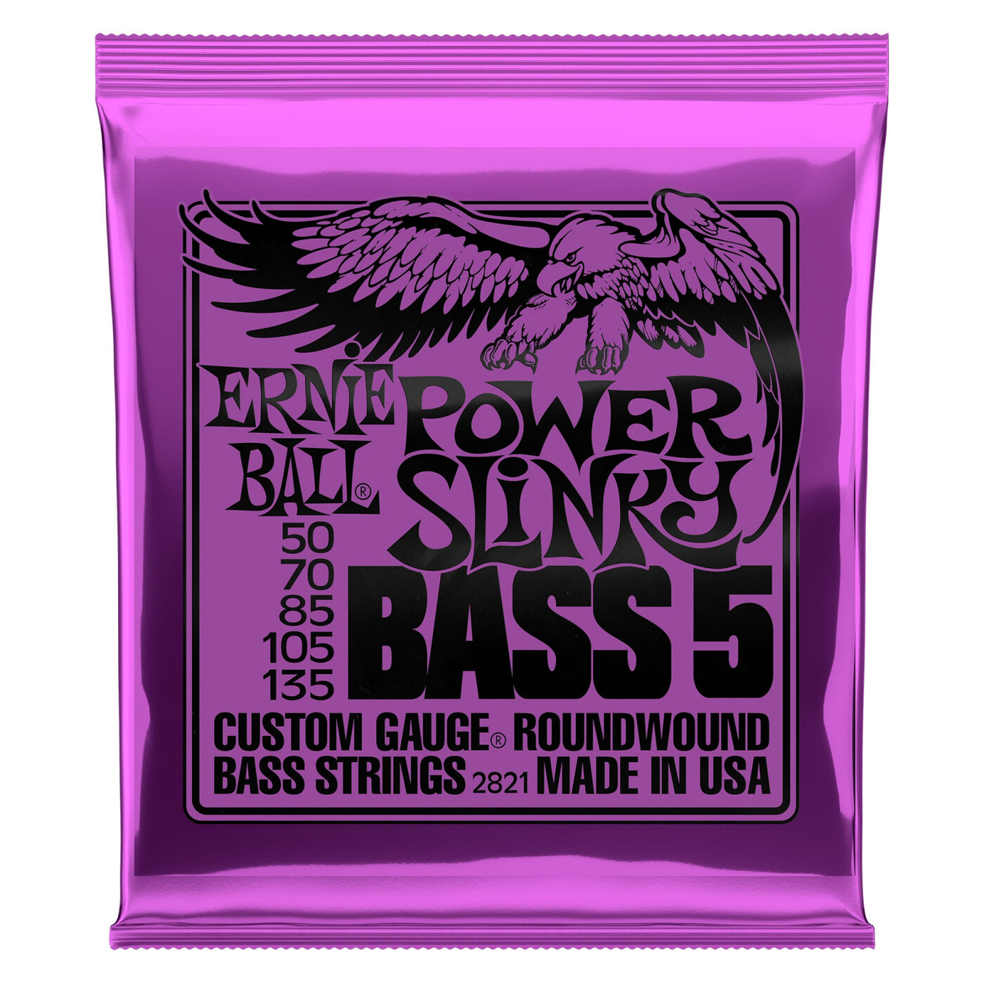 ERNIE BALL 2821 Nickel Wound Slinky Power 50-135 Струны для 5 струнной бас-гитары