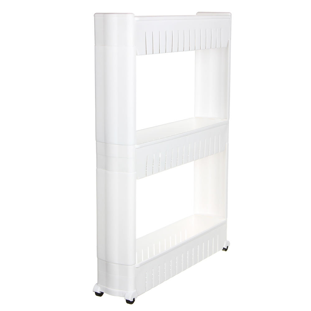 Трёхуровневая Этажерка на колёсиках collect Rack,36х24х63 см