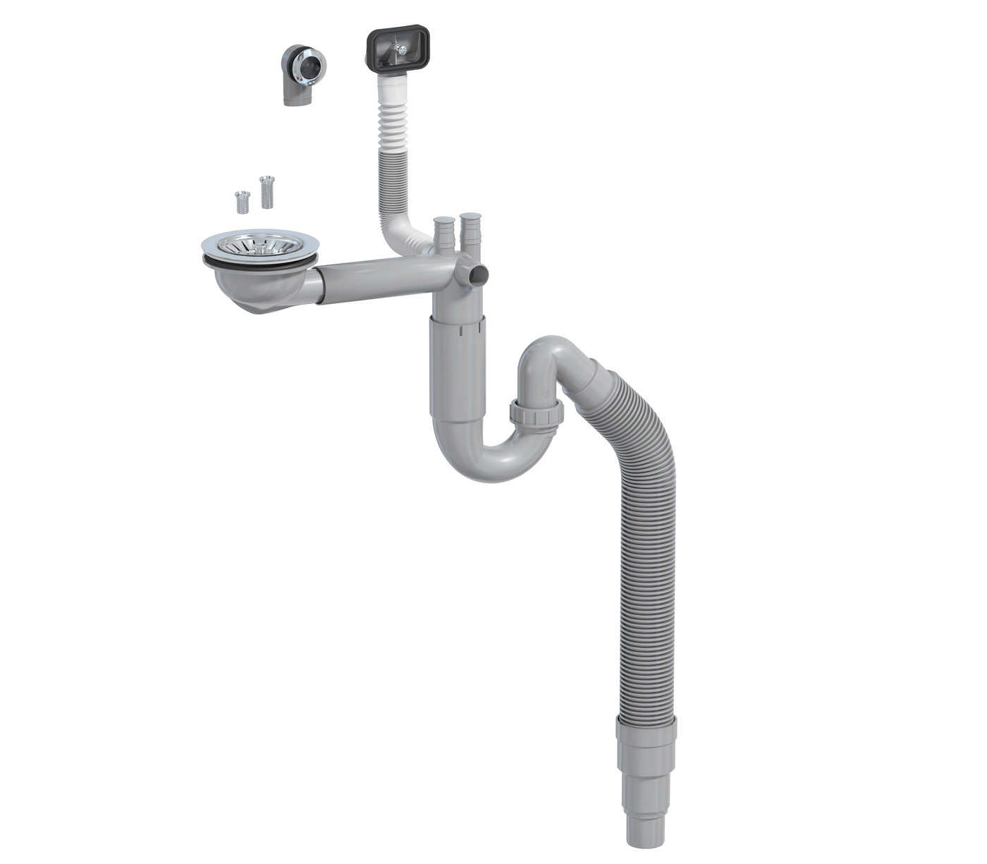 Характеристики PREVEX Универсальный комплект P-loc сифон для одинарной ...