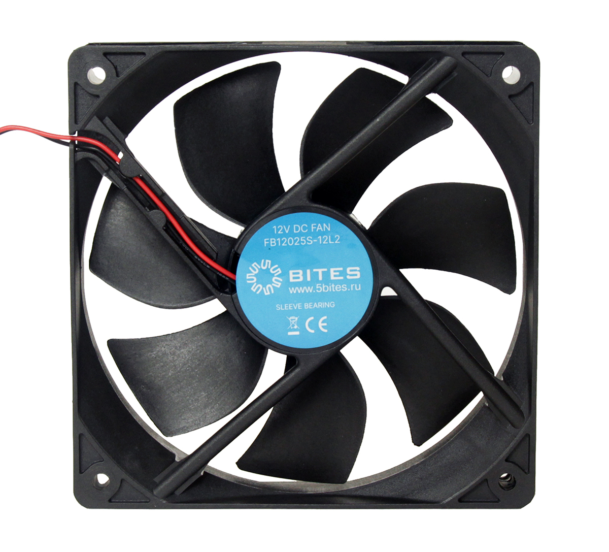 Вентилятор 5bites FB12025S-12L2, 120x120x25мм, подшипник скольжения, 1200rpm, 25 дБ, 2pin