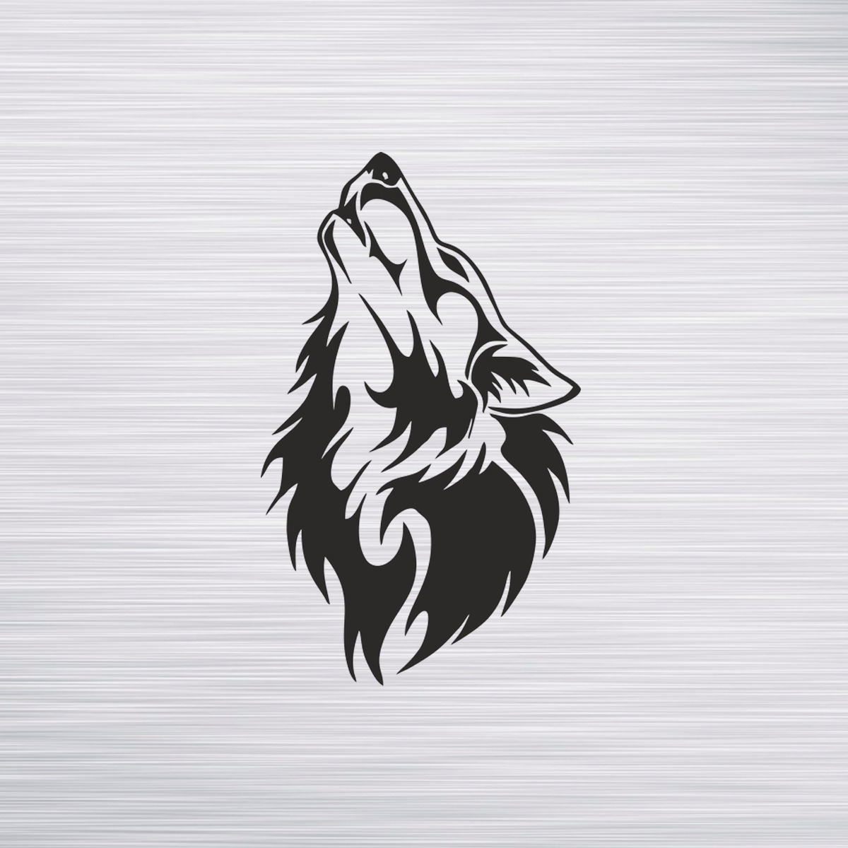Воющий волк наклейка