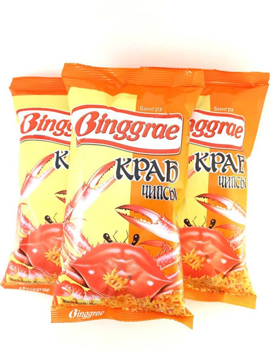 Binggrae / Чипсы Краб 80г, 3 шт — купить в интернет-магазине OZON с ...