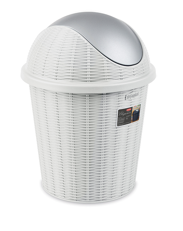 Мусорный бак, Мусорное ведро Stefanplast, 10 л, Полипропилен, белый ...