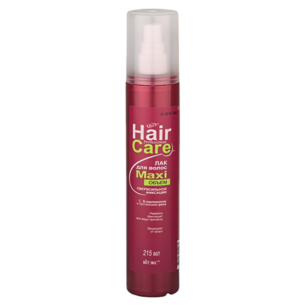 Витэкс Лак для волос HAIR care MAXI объем сверхсильной фиксации, 215 мл