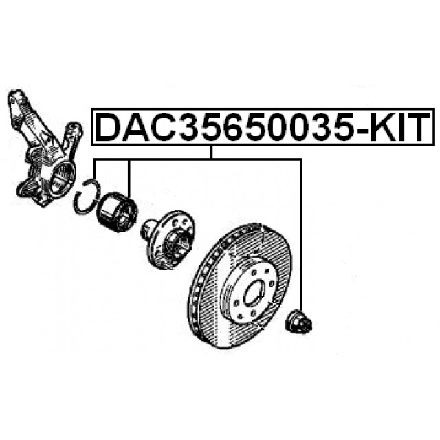 FebestПодшипникступицы,арт.DAC35650035KIT,1шт.