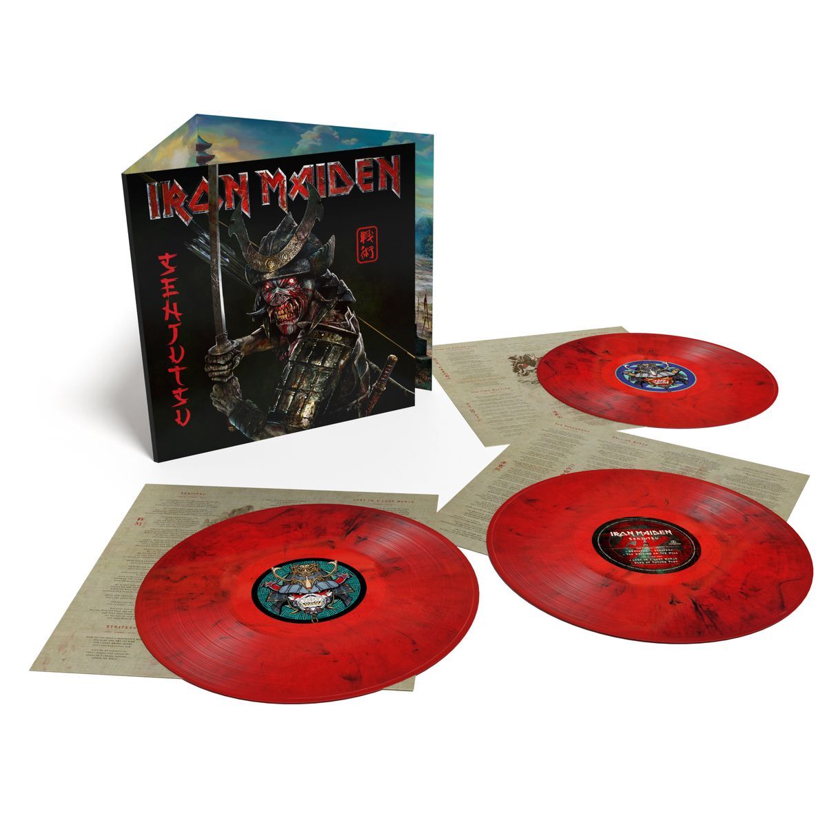 Виниловая пластинка IRON MAIDEN. SENJUTSU. Limited 180 Gram Red & Black. 03.09.2021, (3LP)