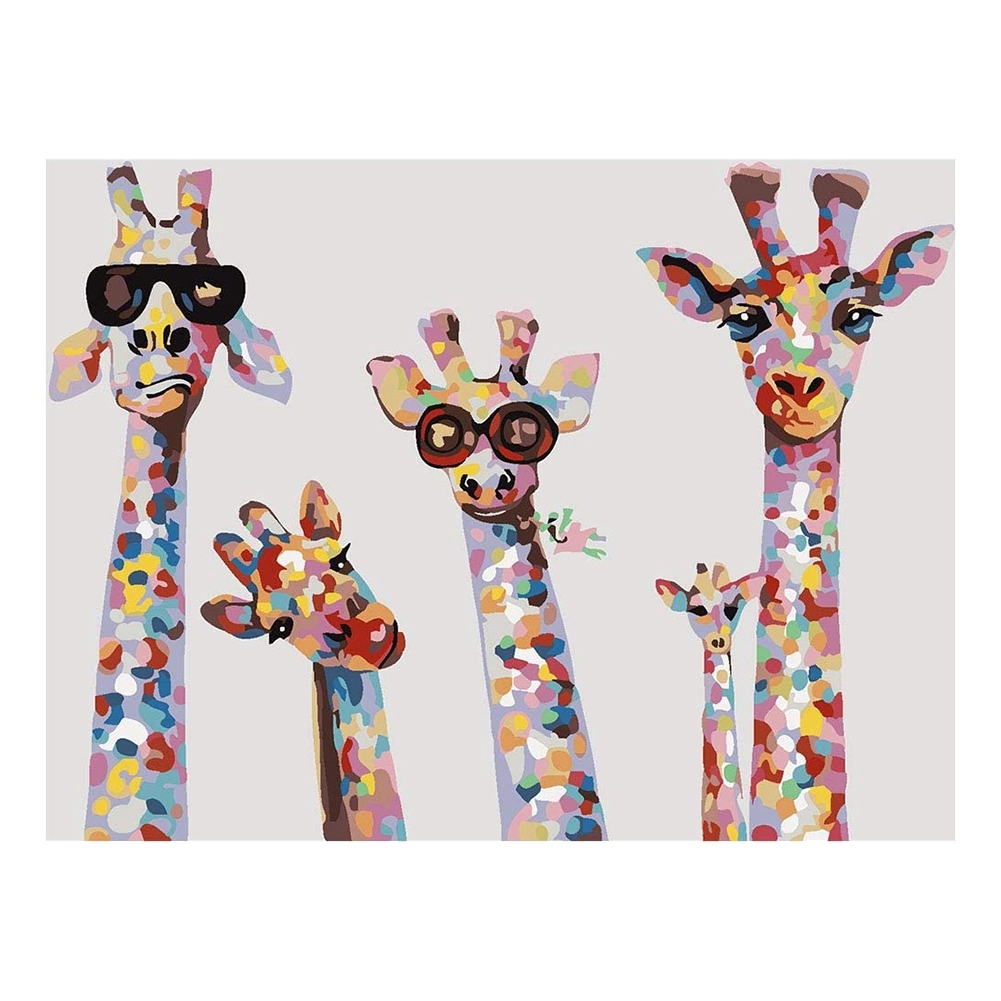 Картина поиномерам Жирафы