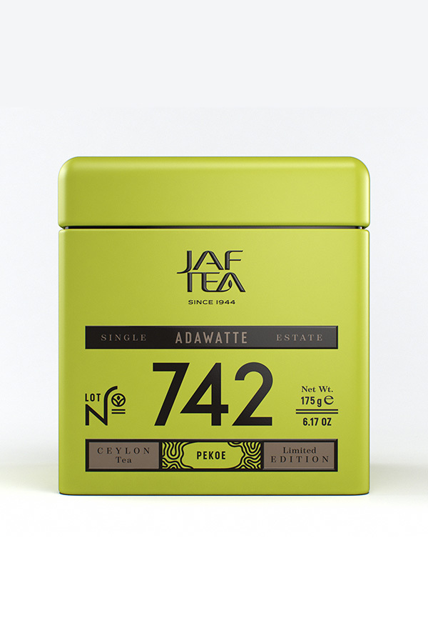 Чай цейлонский JAF TEA "Single Estate Uva ADAWATTE №742" чёрный листовой, сорт Pekoe, 175 г. ж/б