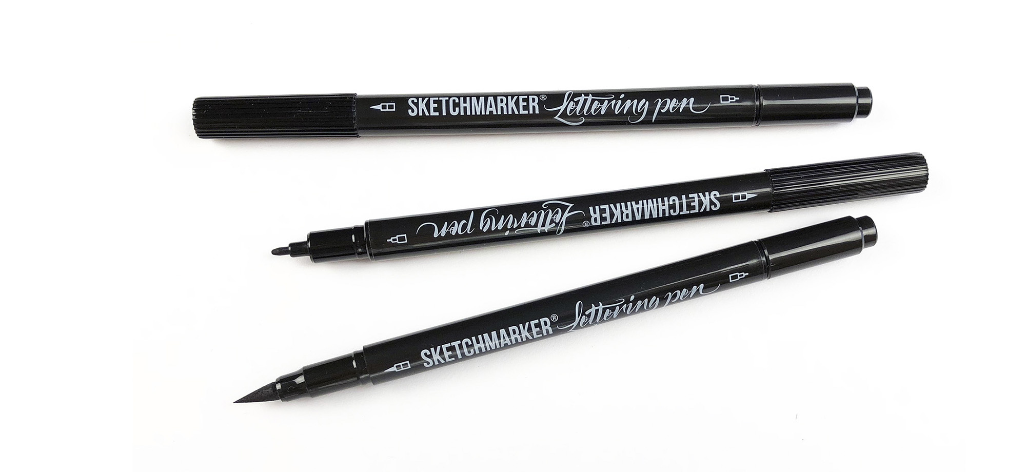 Маркер двухсторонний Sketchmarker Lettering Pen (перо 0.7мм + кисть ...