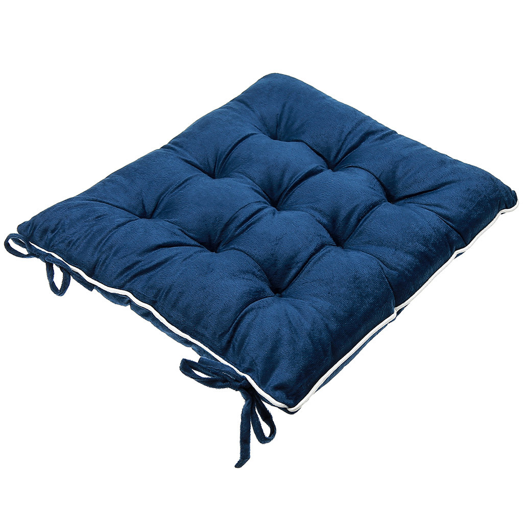 Подушка для стула 40 х 40 см синяя, оч34839-1я