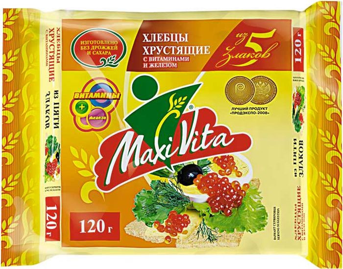 Хлебцы Maxi Vita из 5 злаков 15х120г