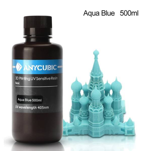 Время засветки смолы anycubic таблица Фотополимерная смола Anycubic Basic 0.5Л Бирюзовая - купить с доставкой по выгод