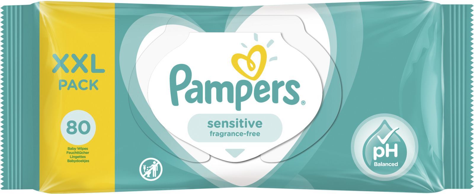 Влажные салфетки для детей Pampers Sensitive Универсальные салфетки для ...